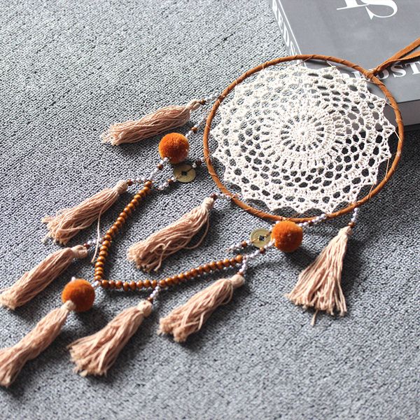 

brown hanging dream catcher ornament macrame pendant car living room pendant
