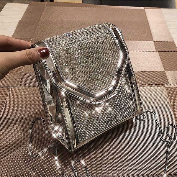 

diamond square bag 2019 summer fashion new quality pu leather phone bag women's designer handbag chain shoulder messenger bags