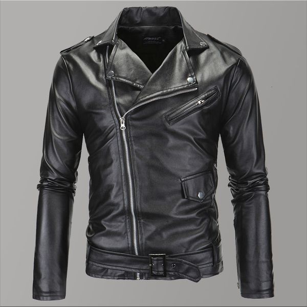 

slim fit plus size warm leather jacket men fleece black 2019 motorcycle leather jacket mens coats hip hop motorcycle jackets