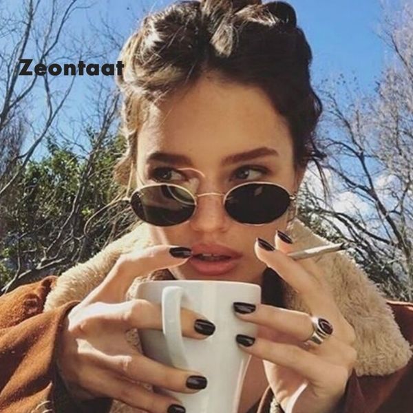 

2019 new metal small oval sunglasses women brand designer candy color sun glasses outdoor street oculos de sol feminino, White;black
