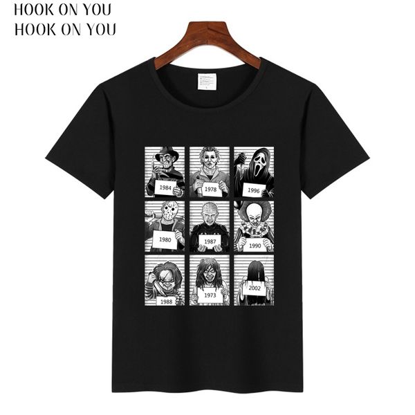 

Хлопковая футболка с короткими рукавами Funny Fashion Voorhees Freitag Der 13th Maske Mens Freddy Horror Kult По