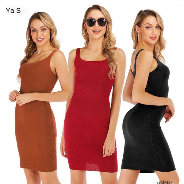 

womens designer professional slim bag hip skirt temperament tight strap backless dressg6psh, Black;gray