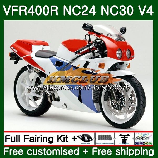 

vfr400 r for vfr400r 1987 1988 1989 1990 1991 1992 98cl.30 rvf vfr 400 r nc24 nc30 87 88 89 90 91 92 red white fairing, Black