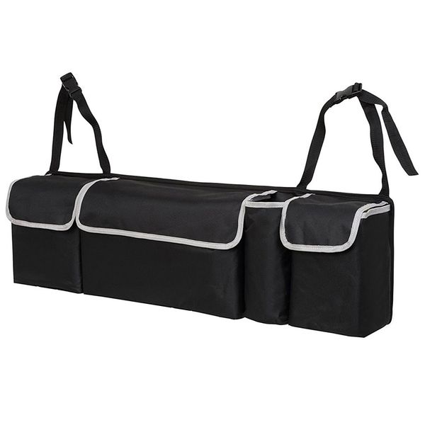 

car trunk organizer adjustable backseat storage bag high capacity multi-use oxford car seat back organizers interior accessories