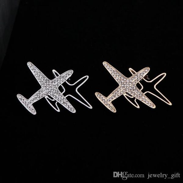 

2019 new brooch trend suit wild sweater accessories small aircraft diamond brooch personality japanese and korean fashion shawl buckle tide, Gray