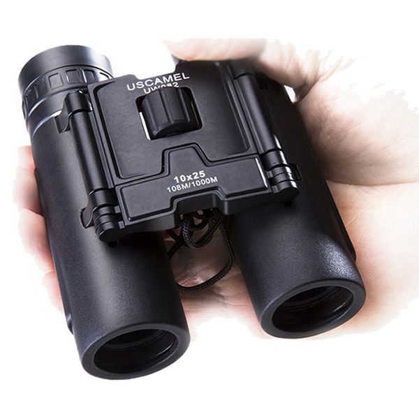 

10x25 shimmer night vision compact binoculars folding hd mini telescope bak7 fmc optics hunting sports
