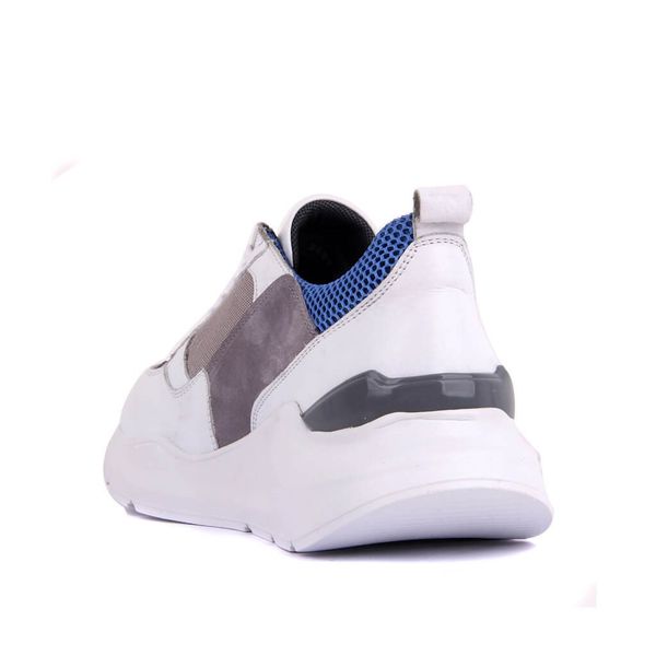

sail-lakers white leather men sneaker, Black