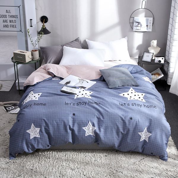 

1 шт. пододеяльник blue star pattern хлопок постельное белье 150x200cm / 180x220cm / 200x230cm размер mf