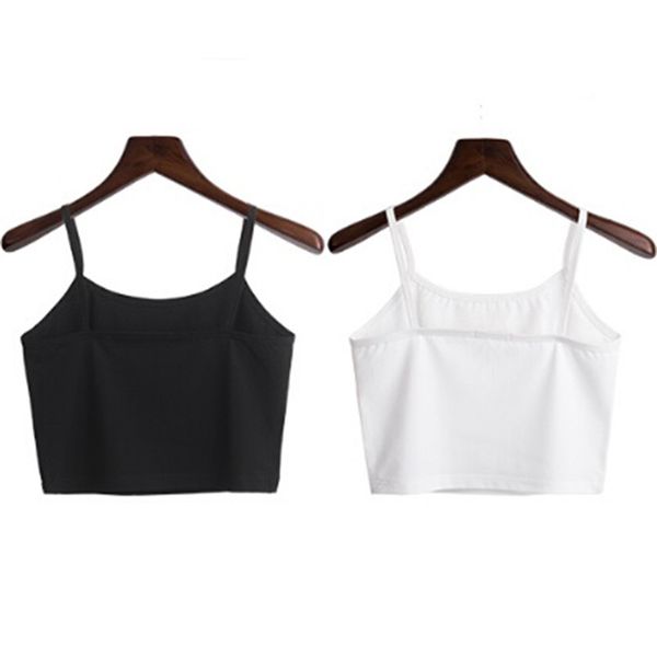

summer style white/black camis vest women's strap tanks crop sleeveless short y camisole halter top
