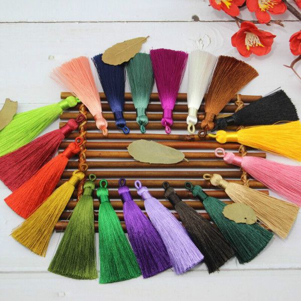 

wholesale 9 cm new tassel tassel all sorts of furniture handicraft hang act the role ofing curtain fittings to match hanging tassel, Blue;slivery