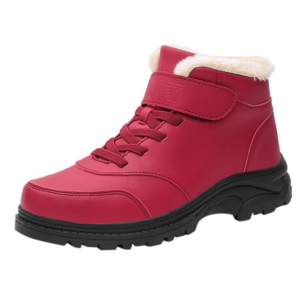 

women's mid-heeled square head thick-heel ankle boots winter flock fur double zipper boots female comfort casual shoes plus size, Black