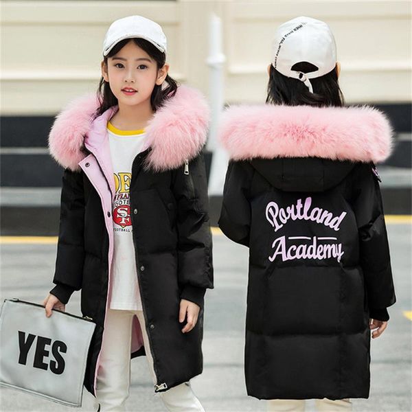 

30 degree 2019 fashion girls clothing winter duck down jackets children coats warm thick clothes kids outerwears, Blue;gray