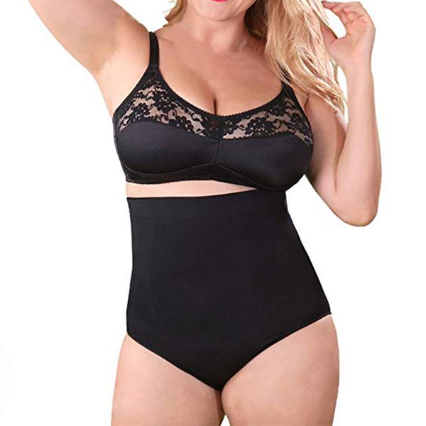 

solid plus size corset slimming panty underwear body shaper women slimming shapewear, Black;pink