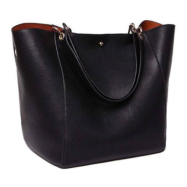 

fashion women's leather handbags ladies waterproof shoulder bag tote bags(black