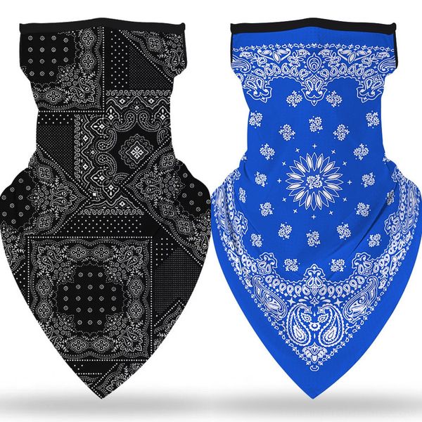 

n72kb shipping outdoor 5 windproof uv protection print scarf multifunction cycling face mask magic turban scarf bandana styles, Black