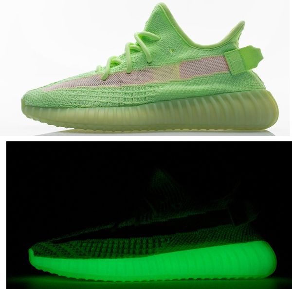 

PK Version V2 GID Glow EH5360 Glow In Dark, Designer Sneakers Shoes With Box,V2 True Form Clay Hyperspace Static Running Shoes Footwear