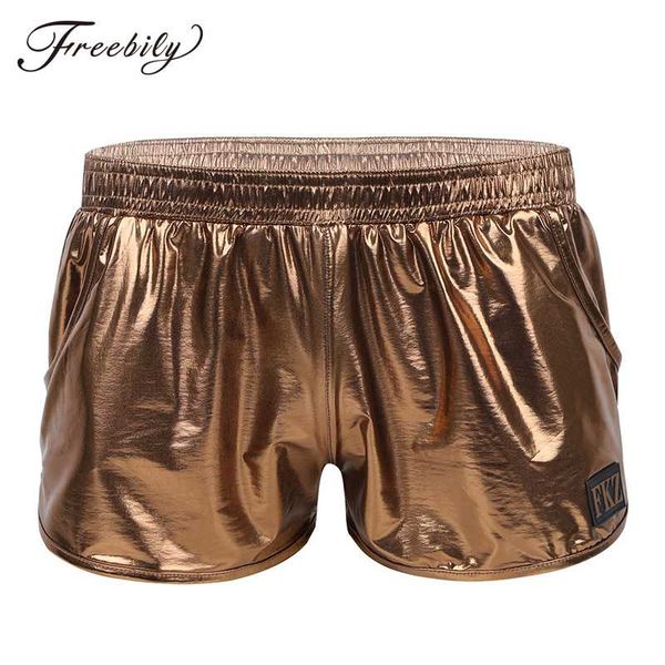 

mens swimwear shiny metallic low rise elastic waistban boy swim suits boxer shorts swim trunks men swimsuit surf banadores