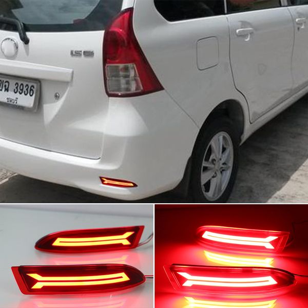 

2pcs car reflector for toyota avanza 2015 2016 2017 led rear fog lamp brake light bumper light auto bulb decoration lamp
