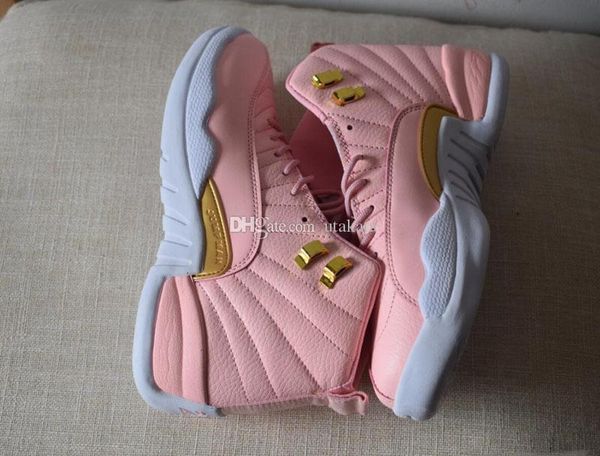 

new 2019 womens retro gs pink lemonade basketball shoes girls 12s 12 pink lemonade sneakers size 36-47
