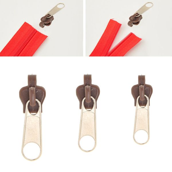 

6pcs 3 size zipper zip slider rescue instant repair kit replacement set, Black