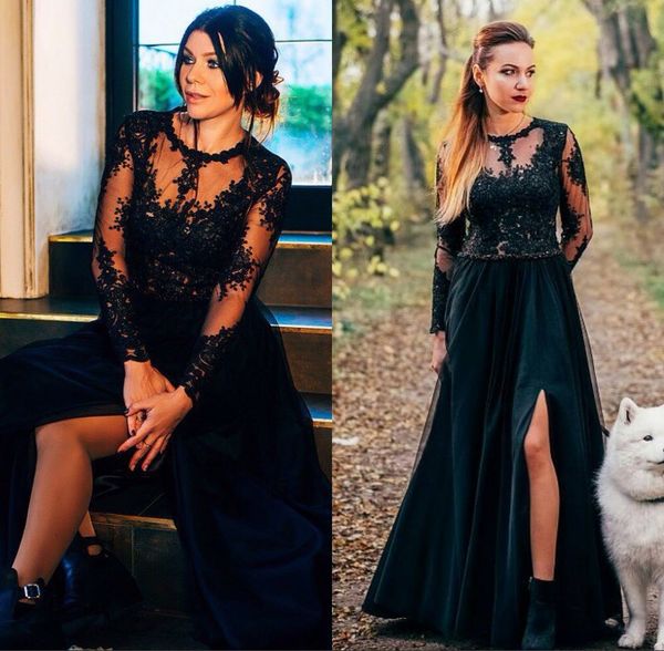 

plus size prom dresses 2020 long robe de soiree vestidos de fiesta de noche muslim formal evening dresses gowns dubai, Black
