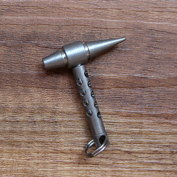 

tc4 titanium cnc mini key chains zipper head lanyard pendant bead hammer fashion necklace cool edc