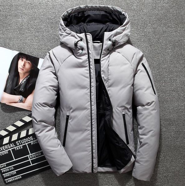 

2019 new wt1805 men's winter warm coat parka casual hat fetachable down jacket for men warm windbreaker clothes, Black