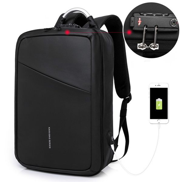 

backpack student bag with usb business travel men's anti-theft computer lock