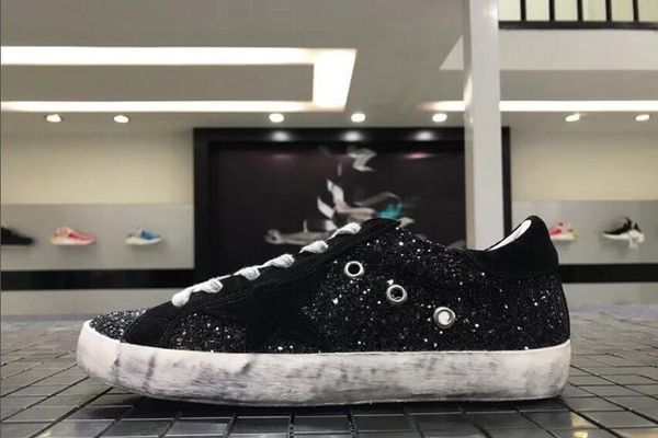 

KnKoL мода обувь для мужчин женщин золотые гуси старый грязный стиль кроссовки черный белый серебряный натуральная кожа Повседневная обувь