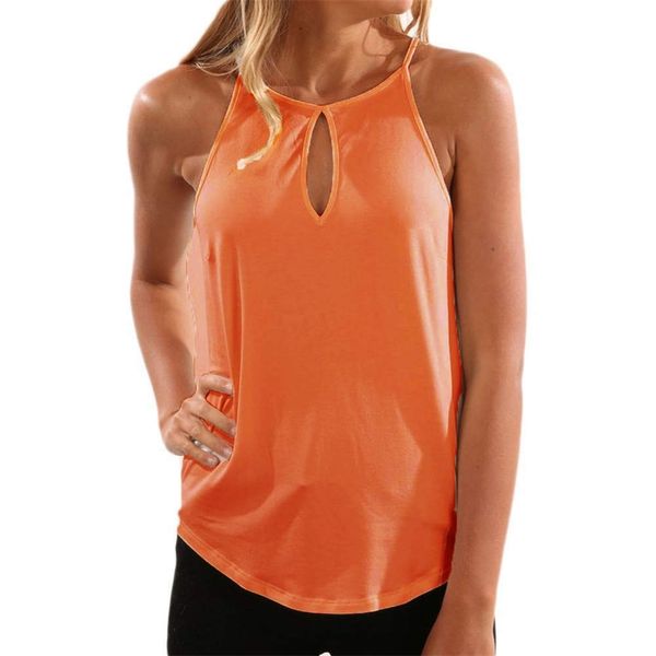 

new women sleeveless sling solid color vest casual loose summer party vn 68, White