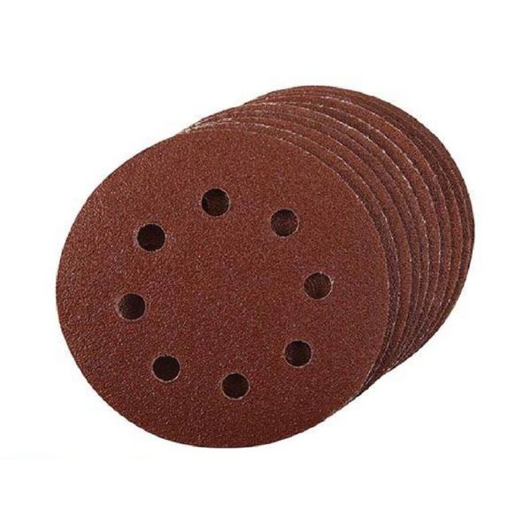 

grinding polishing alumina cleaning 20pcs sanding discs 60 grit 8 hole 115mm punched woodwork paint convenient