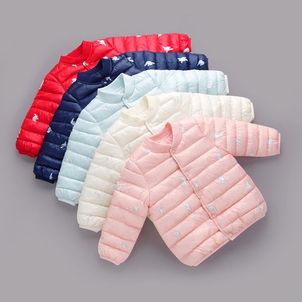 

2019 winter autumn jacket kids baby girls cartoon printed coats warm jackets children outerwear coat new year boys girls clothes, Blue;gray