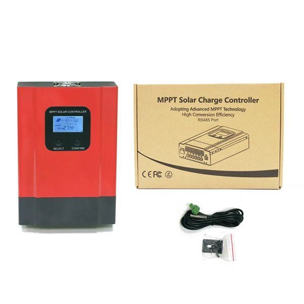 Controlador de carga solar MPPT 20A / 30A / 40A / 50A / 60A, reconhecimento automático DC12V / 24V / 36V / 48V, com padrão RS485. (WiFi opcional)