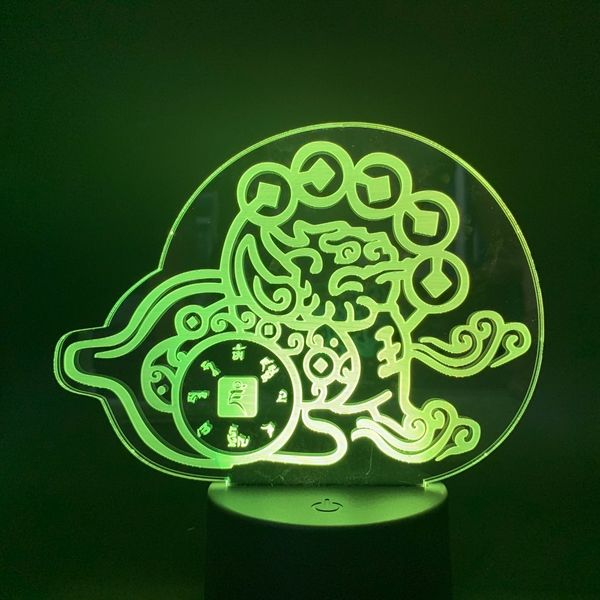 

pi xiu 3d lamp awesome nightlight the mythical wild animal multi-color for bedroom decorative led night light lamp touch sensor