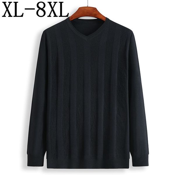 

size 6xl 7xl 8xl 2019 new autumn winter cashmere sweater men v-neck mens christmas sweaters keep warm pull homme, White;black
