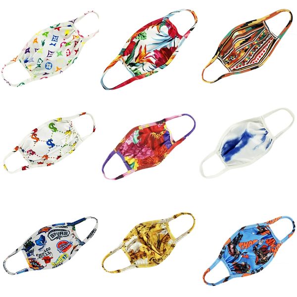 

reusable washable cotton face mask ear loop digit printed designer printed face mask soft muffle anti dust mask fy9121 #397, Black