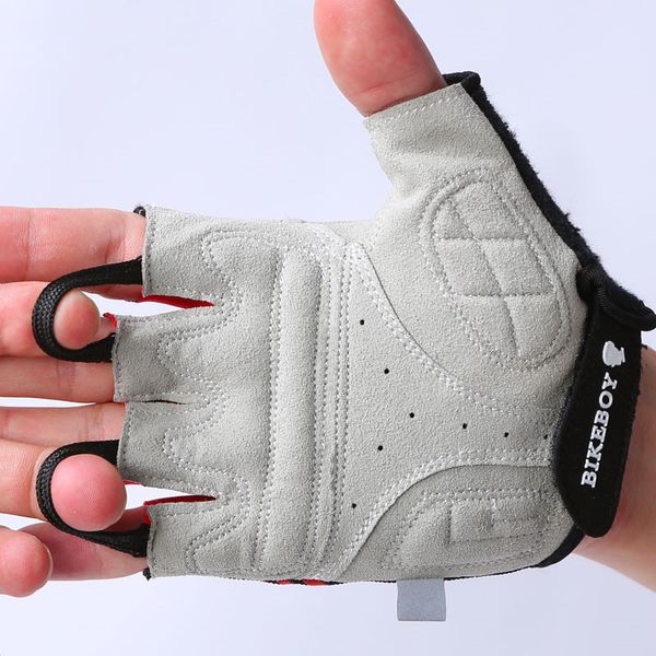 

cycling gloves women men autumn anti-slip shockproof half finger glovers outdoor sports breathable bike mountain bike gloves, Black