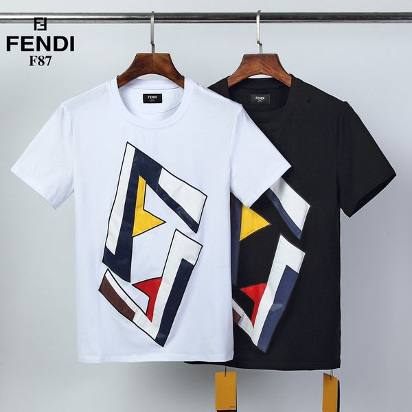 

2020ss spring and summer new high grade cotton printing short sleeve round neck panel t-shirt size: m--xl-xxl-xxxl color: black white q41
