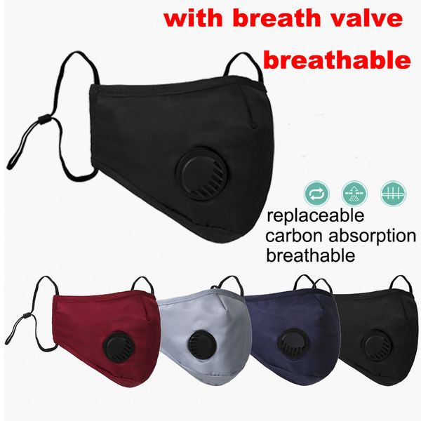 

valve face masks anti-dust saliva smoke, gas and allergies adjustable &reusable protection with 2 filters pm2.5 masks