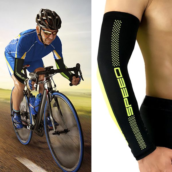

men women cycling running bicycle uv sun protection cuff cover sport running arm warmers men cycling protective arm sleeve, Black