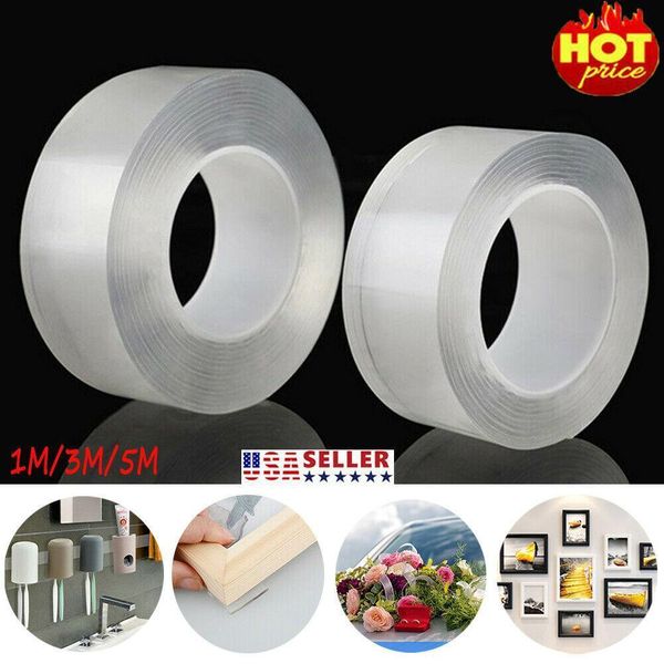 

double-sided gel grip tape sticker traceless washable adhesive tape nano technology reuse removable tapes indoor outdoor