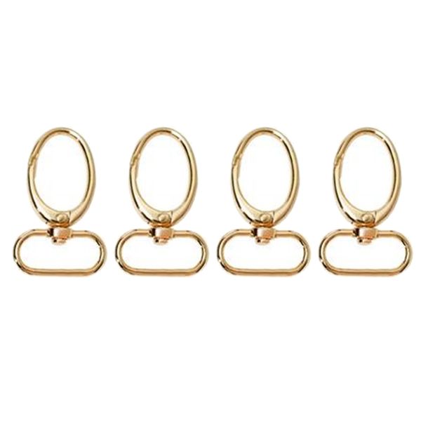 

4pcs alloy curved lobster clasps, swivel trigger clips snap oval ring, Black