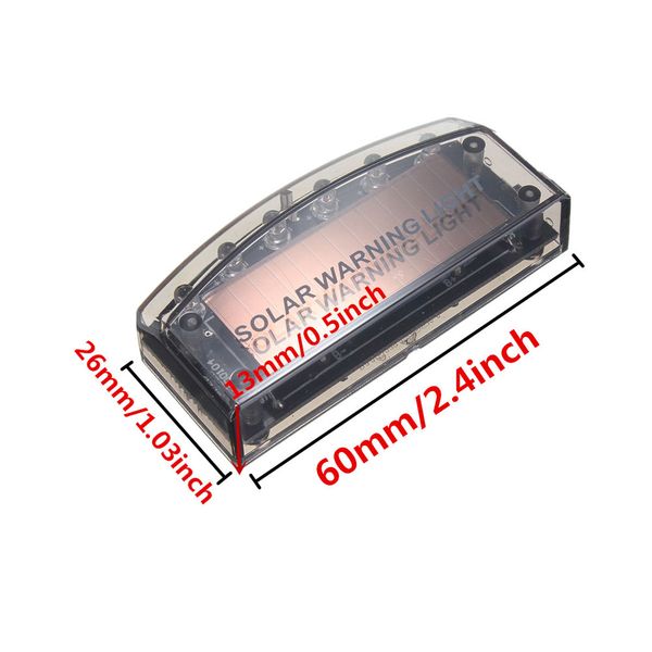 

car auto led solar power light flash lamp durable alarm warning sensor safe security jld