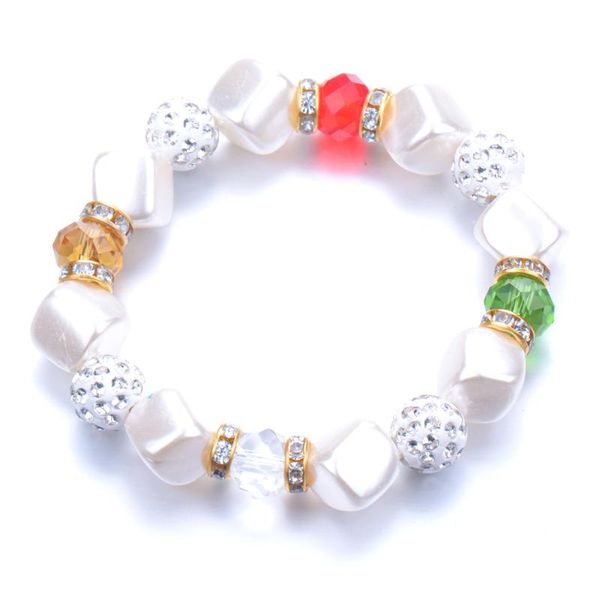 

10pcs/lot mix color glass bead natural freshwater pearl bracelets bangles for twisted beaded bracelet crystal beads jewelry gift, Black