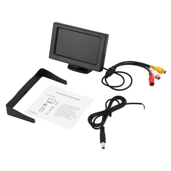 

new 4.3 inch tft lcd monitor car rearview full color display 2-channels video inputs visual reversing for car vcd/dvd/gps/camera