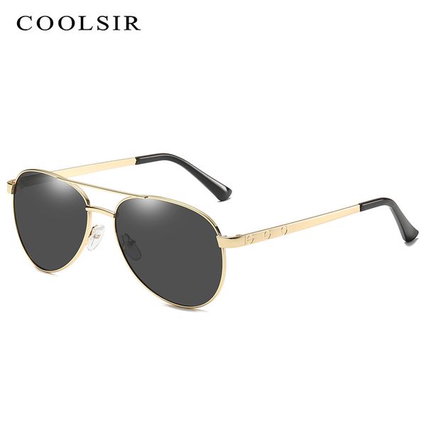

coolsir 2020 new polarized sunglasses men fashion glasses 6038 metal frame classic anti-glare sun glasses driver's eyewear, White;black