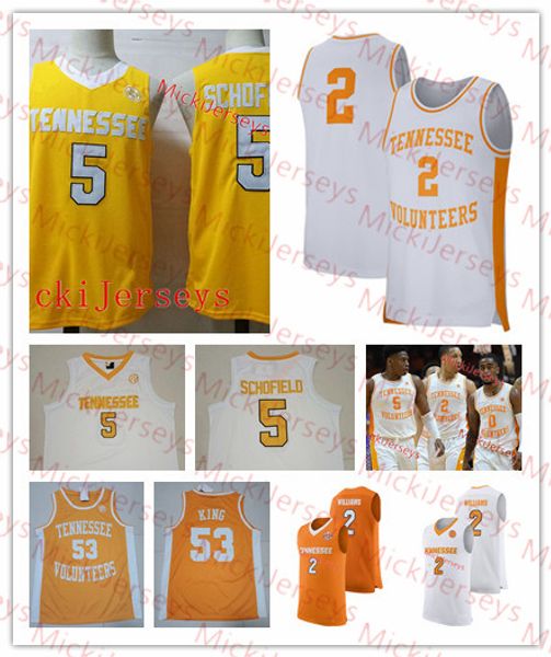 

Mens Custom Tennessee Volunteers Grant Williams Basketball Jersey #11 Kyle Alexander #5 Admiral Schofield Tennessee Volunteers Jersey