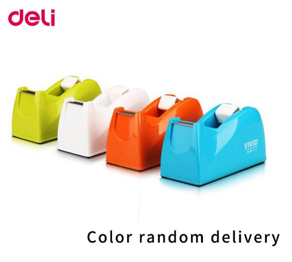 

deli colorful 18mm tape dispenser color random delivery adhesive tape holder 815