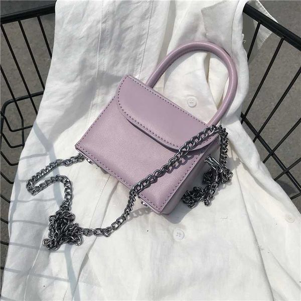 

mini box design кожа pu crossbody сумки для женщин 2020 новый летний плеча мешок руки путешествия цепи сумочек solid color
