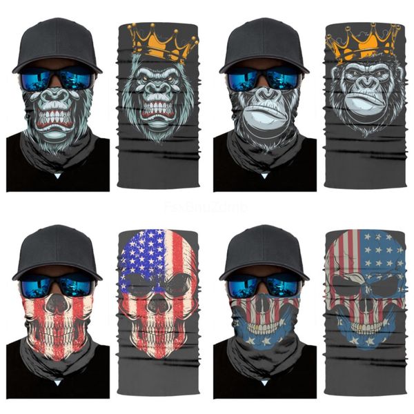 

hbkj4 designer mask mask bandanas letters half mask magic skull scarf riding face multifunction outdoor cycling turban neck skull scarf#901, Blue;black